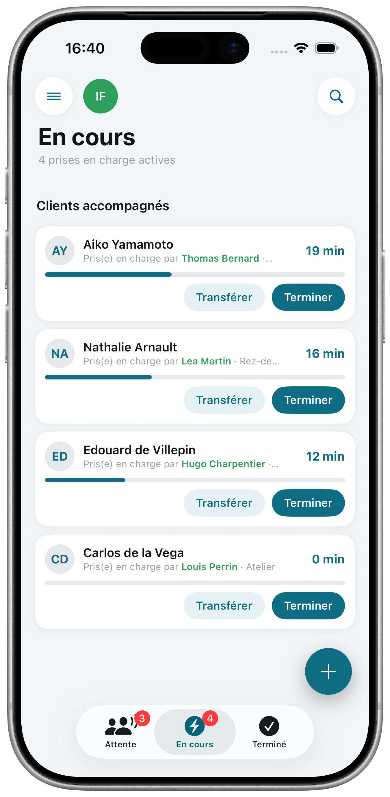 Écran Wave, prises en charge en cours